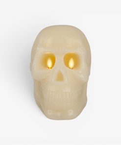 Pearl Ivory Flameless Candle Skull