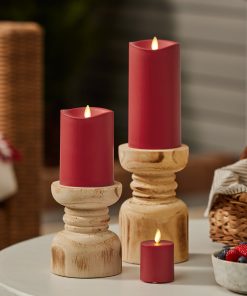 Cherry Red Outdoor Flameless Candle Votive