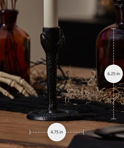 Black Wrought Iron Snake Taper Holder