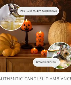 Russet Orange Flameless Candle Jack-o-lantern