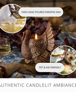 Metallic Cappuccino Flameless Candle Turkey