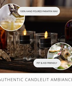 Black Flameless Candle Tealights - Set of 2