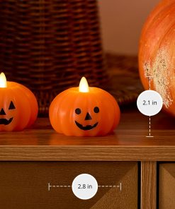 Russet Orange Flameless Candle Jack-o-lantern Tealights