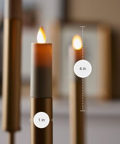 Set of 2 Pearl Ivory Flameless Candle E12 Taper Bulbs
