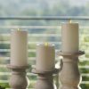 Pearl Ivory Flameless Candle Pillar - Recessed Top