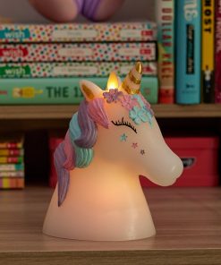 White Color Changing Flameless Candle Unicorn with Remote