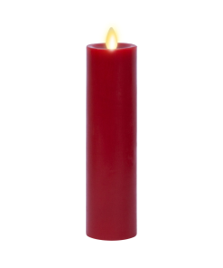 Burgundy Flameless Candle Slim Pillar
