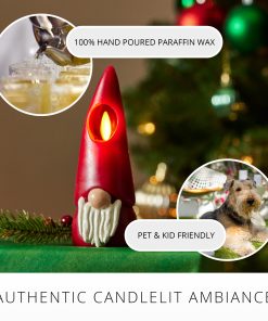 Red Flameless Candle Gnome