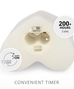 White Flameless Candle Heart Pillar