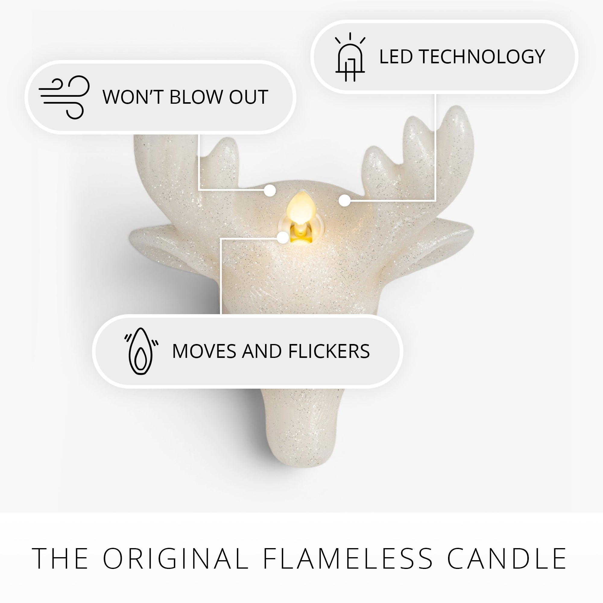 sm-image-33c2c47d850ccd5186a759cf White Swan Glitter Stag Flameless Candle