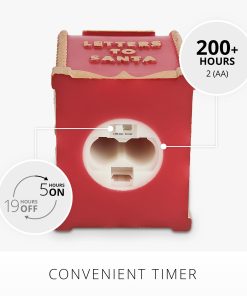 Holiday Red Flamless Candle Santa Mailbox