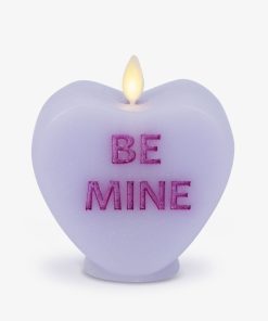 Gentle Lavender Flameless Candle Candy Heart 