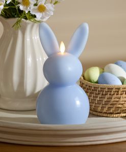 Cashmere Blue Flameless Candle Bunny