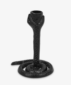 Black Wrought Iron Snake Taper Holder