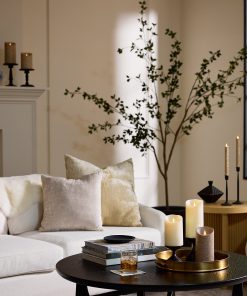 Radiant Ivory Glitter Flameless Candle Pillars