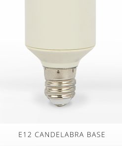 Set of 2 Pearl Ivory Flameless Candle E12 Taper Bulbs