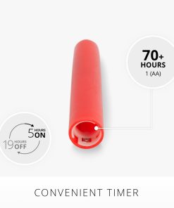 True Red Flameless Candle Tapers - Flat Top - 6.75