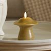 Khaki Small Mushroom Flameless Candle