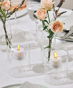 White Flameless Candle Tealights - Flat Top - Set of 2