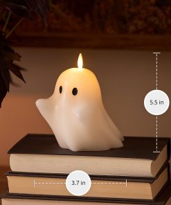 Bright White Flameless Candle Spooky Ghost
