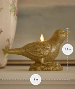 Khaki Bird Flameless Candle