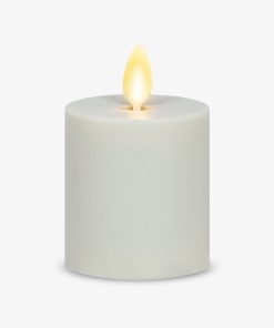 Pearl Ivory Outdoor Flameless Candle Votive - Flat Top