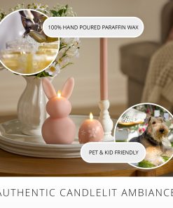 Dusky Rose Flameless Candle Floral Egg