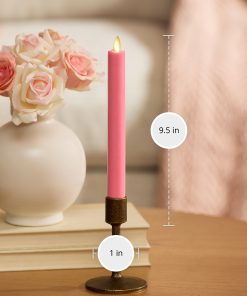 Sweet Pink Flameless Candle Taper