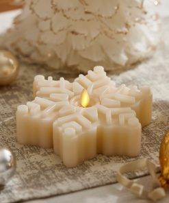 White Swan Flameless Candle Snowflake Tealight