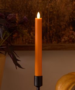 Russet Orange Flameless Candle Taper