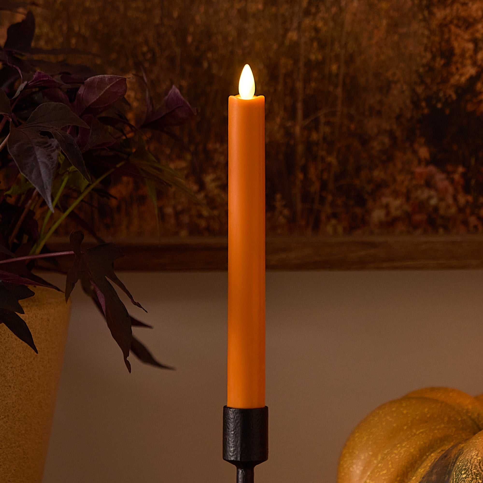sm-image-40ec4ce5ac00fc7612a025c2 Russet Orange Flameless Candle Taper