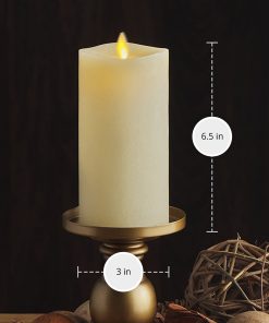 Chalky Ivory Flameless Candle Pillar