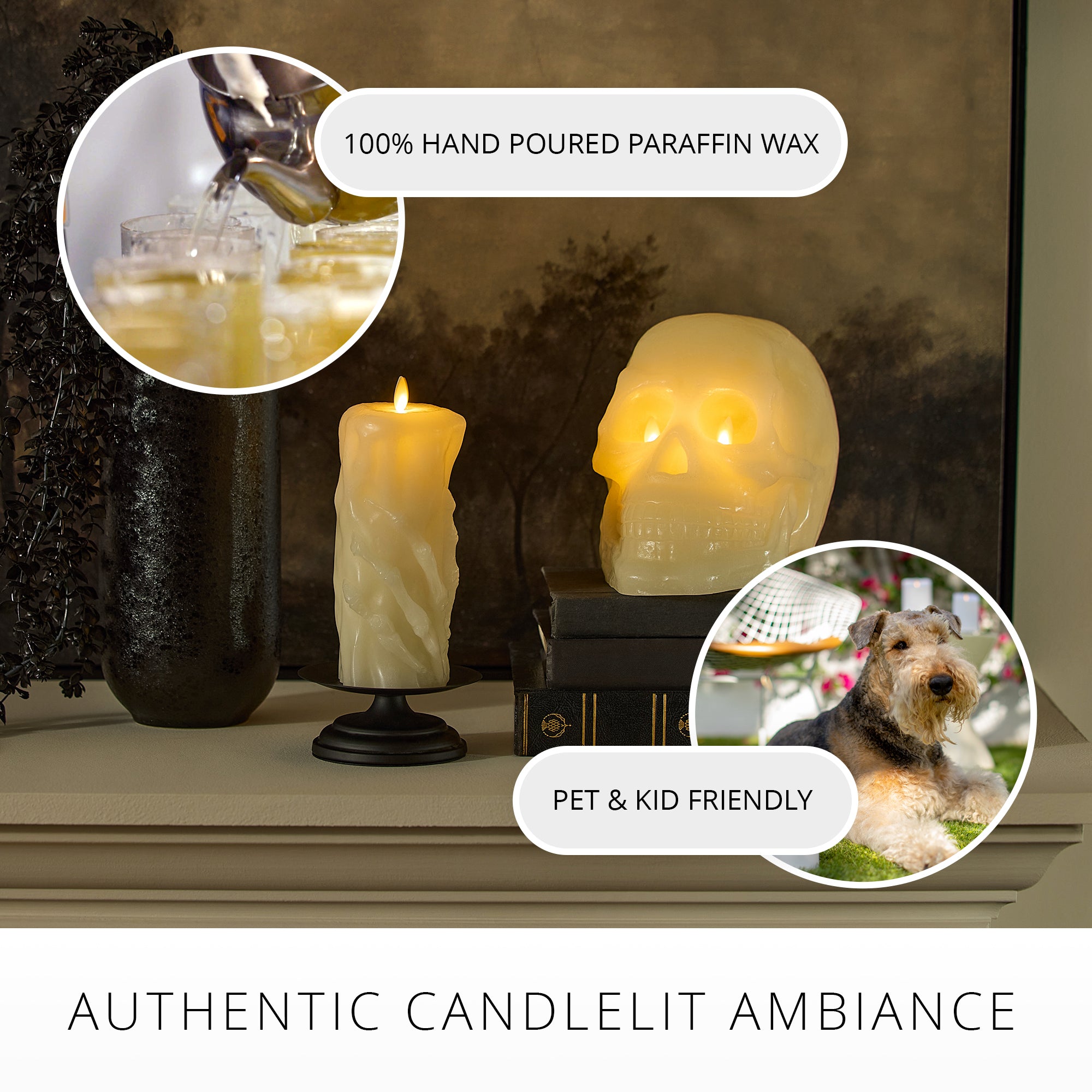 sm-image-43651420dd03be7cc7d4c661 Pearl Ivory Skeleton Hand Flameless Candle Pillar