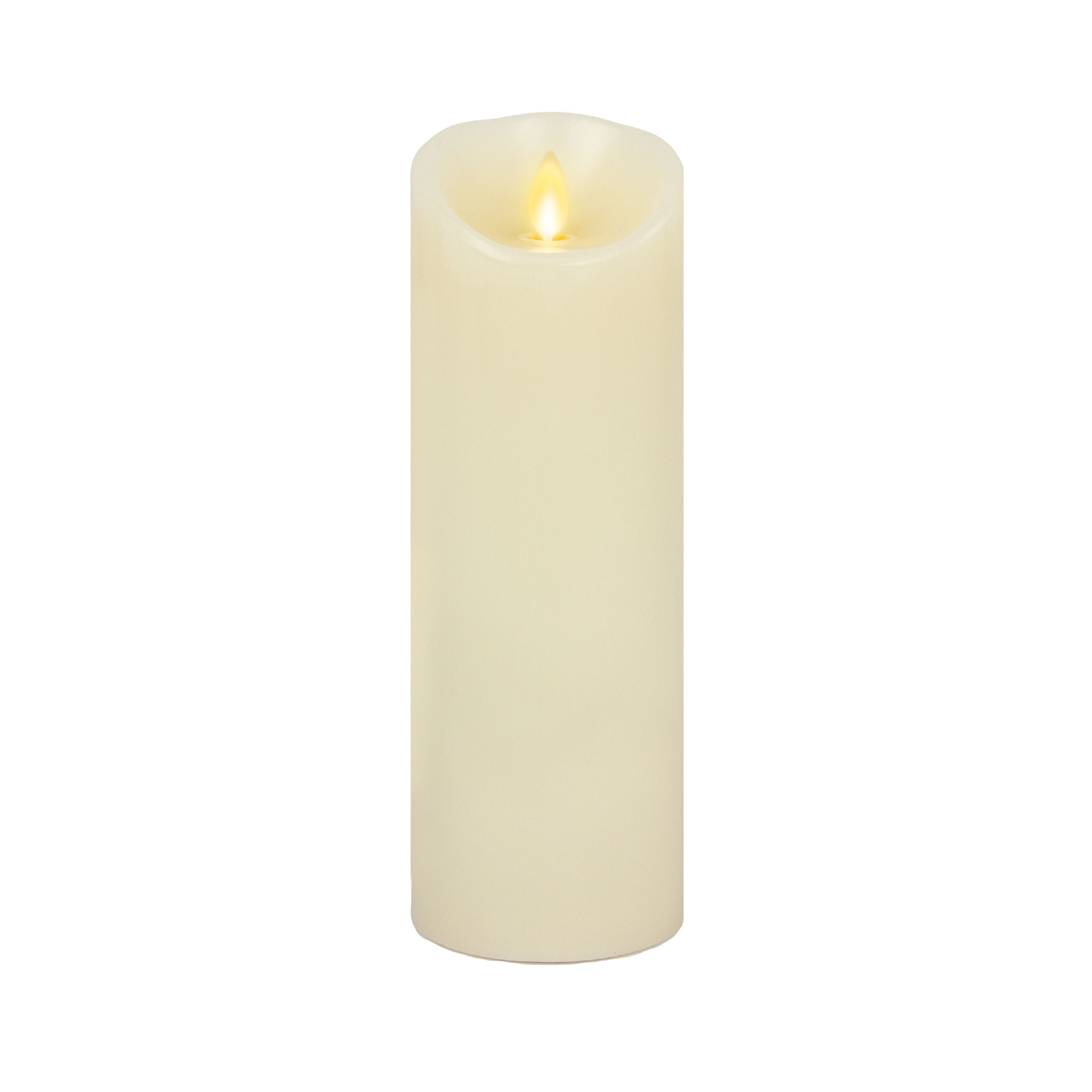 sm-image-444ebb7ac8fd36c9433e5ff7 Ivory Flameless Candle Pillar - Scallop Top Vanilla Scented - 3” Width