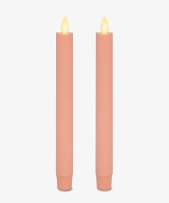 Mellow Peach Flameless Candle Tapers - Melted Top - 9.5