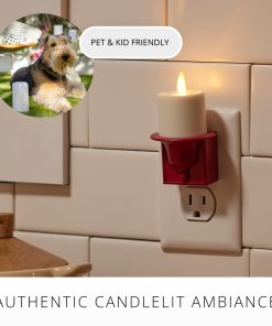 Holiday Red Flameless Candle Nightlight