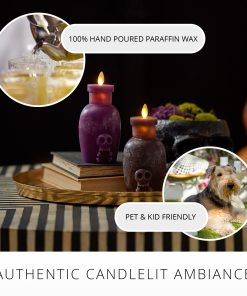 Dark Chocolate Chalky Flameless Candle Poison Bottle