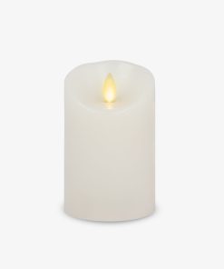Flameless Color Changing Candle Pillar with Remote - Scallop Top - 3