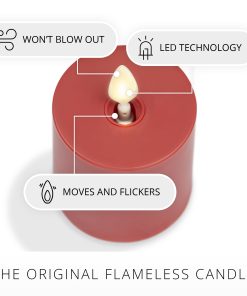 Cherry Red Outdoor Flameless Candle Votive