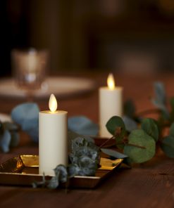 Pearl Ivory Flameless Candle Votive - Flat Top - Set of 2