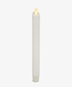White Wax Drip Flameless Candle Taper