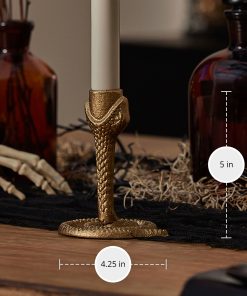Brass Wrought Iron Snake Taper Holder