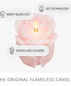 Crystal Rose Flameless Candle Rose Bud