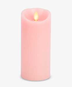 Saga Rose Flameless Candle Pillar - Scallop Top - 3
