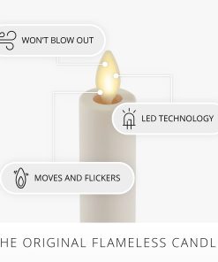 Pearl Ivory Flameless Candle E12 Taper Bulb
