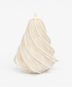 White Swan Glitter Swirl Flameless Candle Tree
