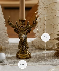 Brass Reindeer Taper Holder
