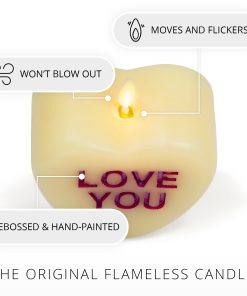 Lemon Chiffon Flameless Candle Candy Heart 
