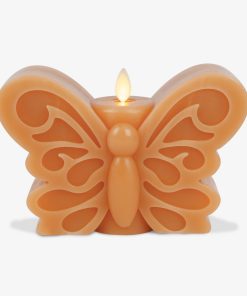 Sunlit Honey Flameless Candle Butterfly