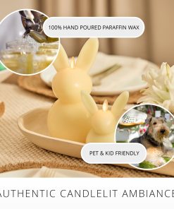 Lemon Chiffon Flameless Candle Bunny